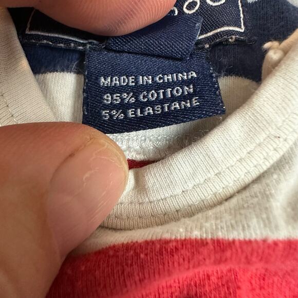 ToobyDoo Stripe Romper 12-18 Months 80 Jumper Red Blue One Piece Outfit Boys - Picture 7 of 7